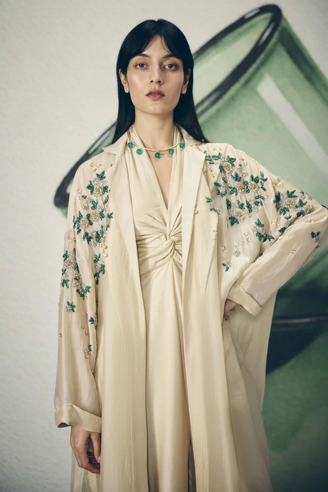 SHARGUN MEHTA IN THE SHINJU JUMPSUIT SET - IVORY