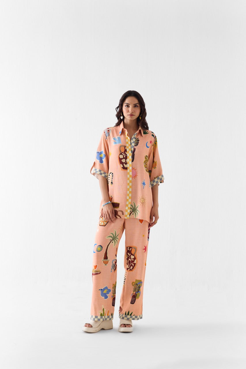 Pottery Shirt And Trousers Co-ord Set